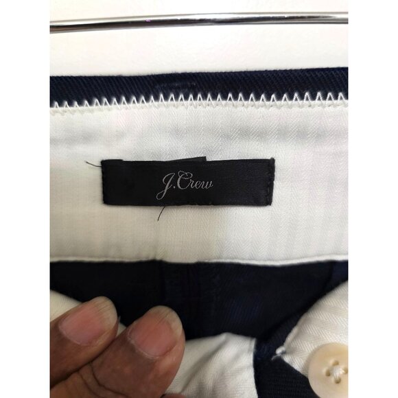 J.CREW Navy Blue Professional Wide-Leg Women's Pants Pockets Size 14/T - Picture 8 of 9